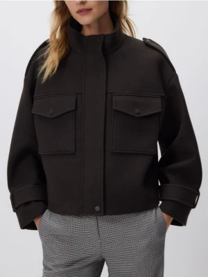 Reserved - Kurtka z kieszeniami - ciemnobrązowy