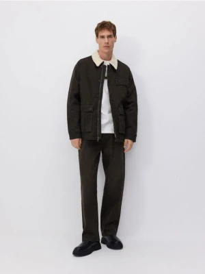 Reserved - Kurtka z kołnierzem - brązowy