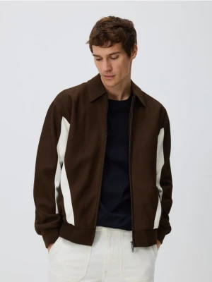 Reserved - Kurtka z kołnierzem - ciemnobrązowy