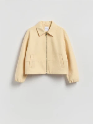 Reserved - Kurtka z kołnierzem - jasnożółty