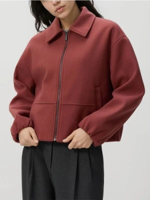 Reserved - Kurtka z kołnierzem - różowy