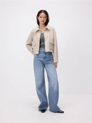 Reserved - Kurtka z kołnierzykiem - beżowy