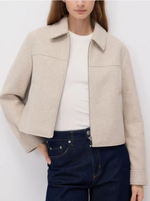 Reserved - Kurtka z kołnierzykiem - beżowy