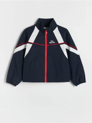 Reserved - Kurtka z kontrastowymi wstawkami - granatowy