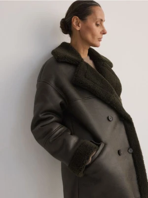 Reserved - Kurtka z kożuchem - zielony