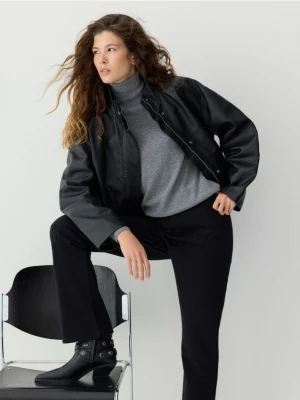 Reserved - Kurtka z owczej skóry - czarny