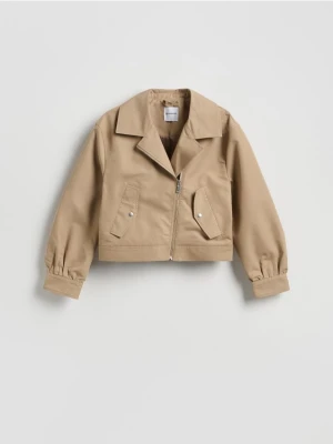 Reserved - Kurtka z szalem - beżowy