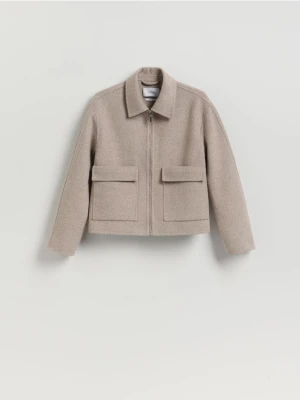 Reserved - Kurtka z wełną - beżowy