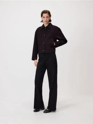 Reserved - Kurtka z wełną - burgundowy