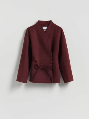 Reserved - Kurtka z wełną - burgundowy