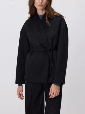 Reserved - Kurtka z wełną - czarny