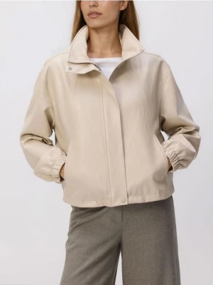 Reserved - Kurtka z wysoką stójką - beżowy