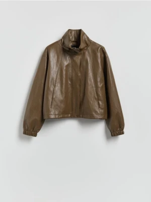 Reserved - Kurtka z wysoką stójką - brązowy