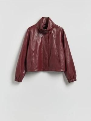 Reserved - Kurtka z wysoką stójką - burgundowy