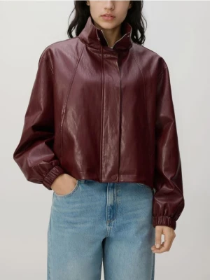 Reserved - Kurtka z wysoką stójką - burgundowy