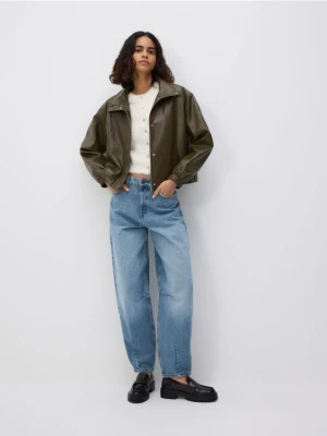 Reserved - Kurtka z wysoką stójką - ciemnozielony