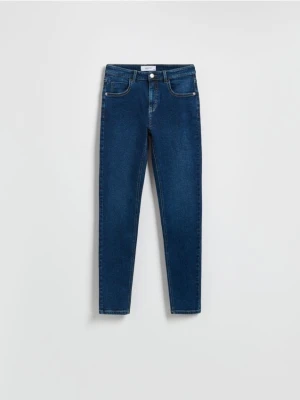 Reserved - LADIES` JEANS TROUSERS - granatowy