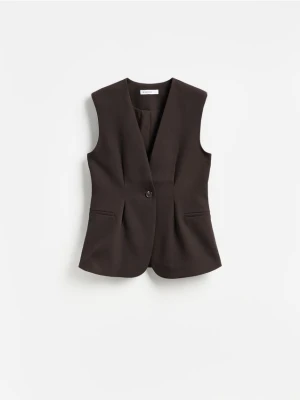 Reserved - LADIES` VEST - ciemnobrązowy