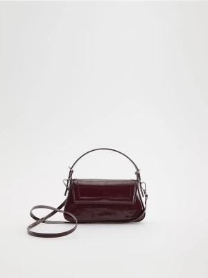 Reserved - Lakierowana torebka - mahoniowy