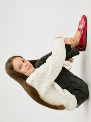 Reserved - Lakierowane baleriny - intenstywna czerwień