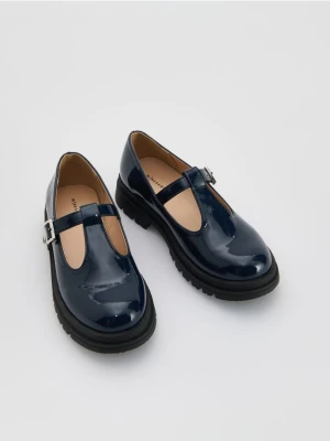 Reserved - Lakierowane loafersy - granatowy