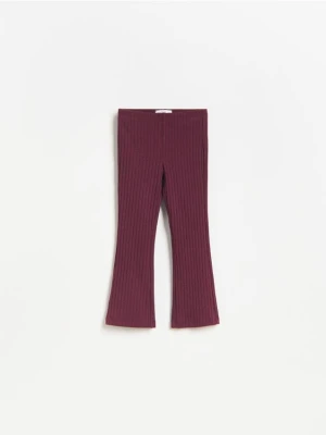 Reserved - Legginsy flare - bordowy