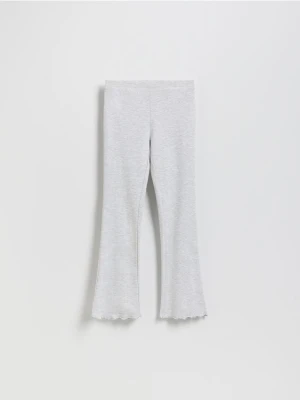 Reserved - Legginsy flare - jasnoszary