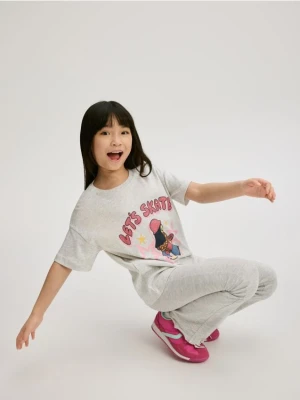 Reserved - Legginsy flare - jasnoszary