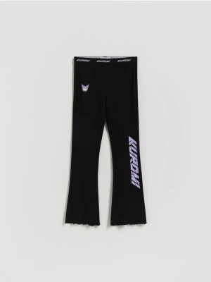 Reserved - Legginsy flare Kuromi - czarny
