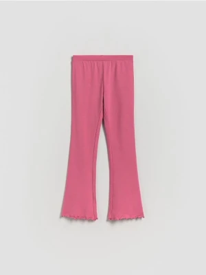 Reserved - Legginsy flare - różowy