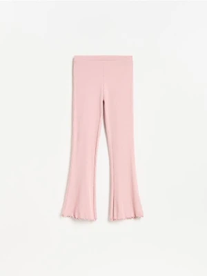 Reserved - Legginsy flare - różowy