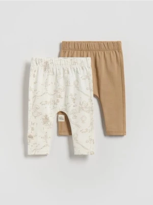 Reserved - Legginsy Kubuś Puchatek 2 pack - kremowy