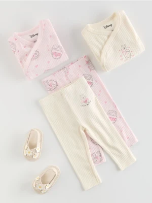 Reserved - Legginsy Kubuś Puchatek 2 pack - pastelowy róż