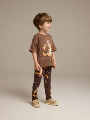 Reserved - Legginsy Kubuś Puchatek - ciemnobrązowy