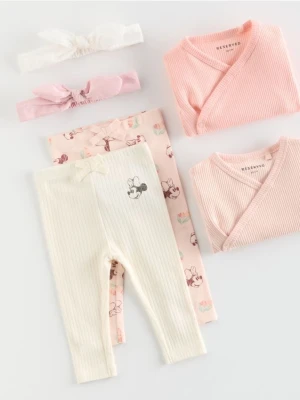 Reserved - Legginsy Minnie Mouse 2 pack - złamana biel