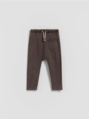 Reserved - Legginsy z efektem sprania - ciemnobrązowy