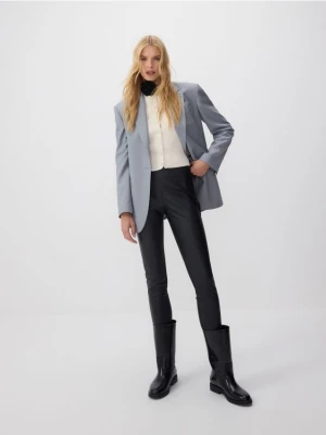 Zdjęcie produktu Reserved - Legginsy z imitacji skóry - czarny