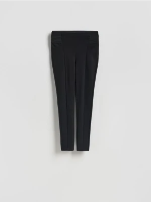 Reserved - Legginsy z ozdobną taśmą - czarny