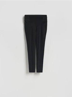 Reserved - Legginsy z ozdobną taśmą - czarny