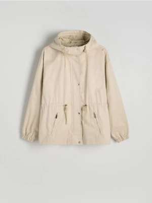 Reserved - Lekka kurtka z kapturem - beżowy