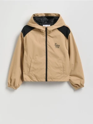 Reserved - Lekka kurtka z kapturem - beżowy