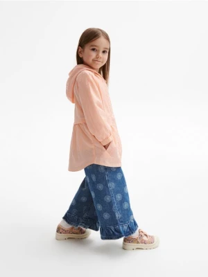 Reserved - Lekka kurtka z kapturem - brzoskwiniowy