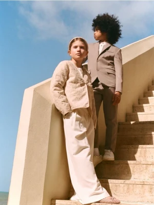 Reserved - Lekka kurtka z wiskozą - beżowy