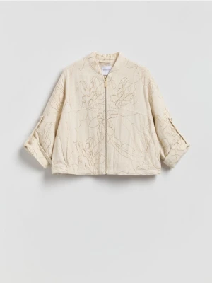 Reserved - Lekka kurtka z wiskozą - kremowy
