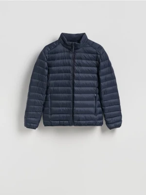 Reserved - Lekka pikowana kurtka puchowa - granatowy