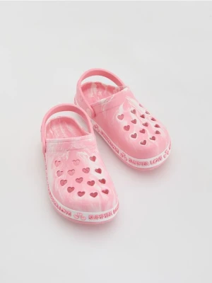 Reserved - Lekkie klapki - pastelowy róż