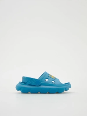 Reserved - Lekkie klapki z aplikacją - turkusowy