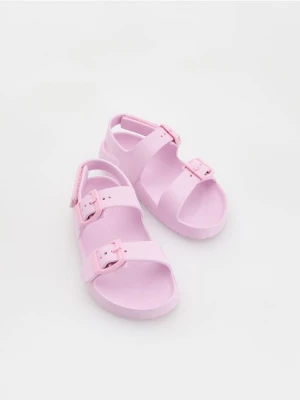 Reserved - Lekkie sandały na rzep - lawendowy