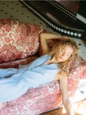 Reserved - Lniana kamizelka - jasnoniebieski