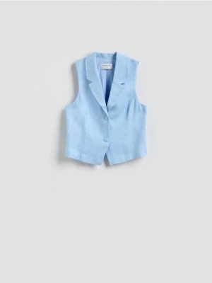 Reserved - Lniana kamizelka - jasnoniebieski